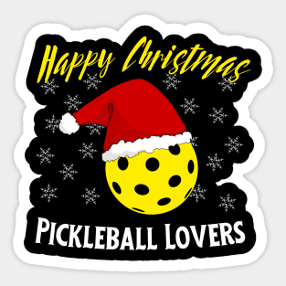 Christmas Pickleball Lovers Sticker